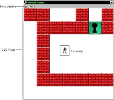 Interfaz gráfica del juego generado por VirtualAurea